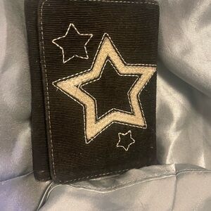 Black Star Embroidered Wallet